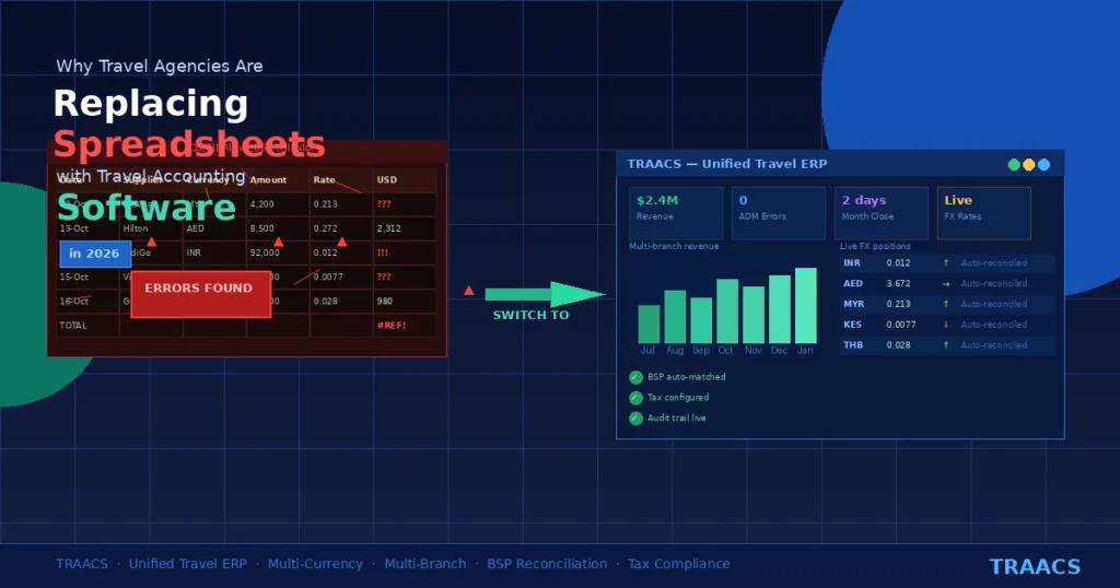 Why Travel Agencies Are Replacing Spreadsheets with Travel Accounting Software in 2026